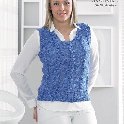 Slipover and Sweater in King Cole Opium - 4179 - Downloadable PDF