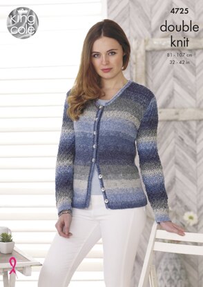 Sweater and Cardigan in King Cole DK - 4725 - Downloadable PDF | LoveCrafts