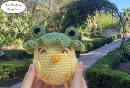 Chick With Frog Hat