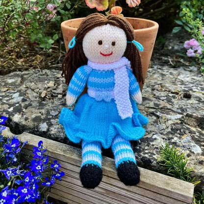 Pansy Rag Doll Knitting Pattern - Toy Knitting Pattern