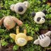 Keychain Figure Dolls Angel Cat Dog Dragon Elf Fox Giraffe Horse Koala Llama Panda Reindeer Santa Triceratops Unicorn Christmas crochet amigurumi