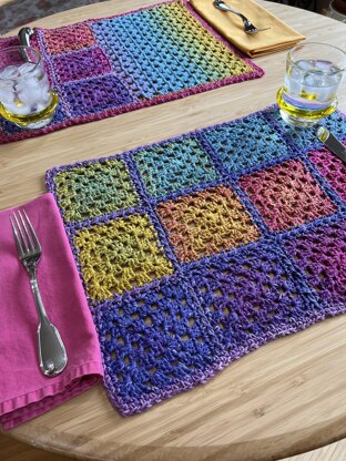 Chromatic Granny Placemats