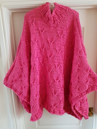 Poncho super chunky cotton