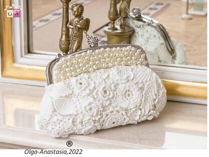 Irish lace bridal handbag