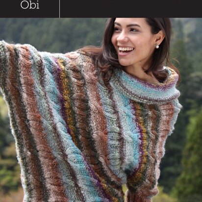 Cabled Sweater in Noro Obi