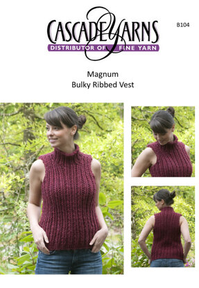 Bulky Ribbed Vest in Cascade Magnum - B104 - Free PDF