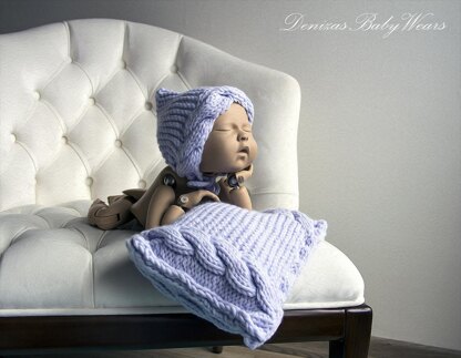 Pillow and Cable baby hat