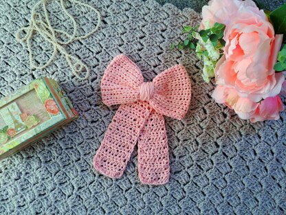 Crochet Hair Bow Slide Pattern