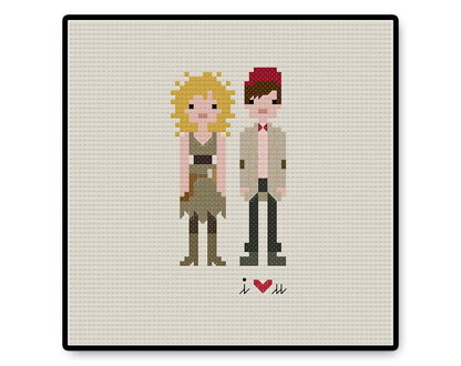 River and Eleven In Love - PDF Cross Stitch Pattern