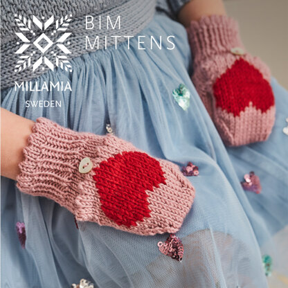 " Bim Child Mittens " - Mittens Knitting Pattern For Girls in MillaMia Naturally Soft Merino by MillaMia