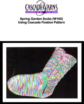 Spring Garden Socks in Cascade Fixation Spray Dyed - W160 - Free PDF