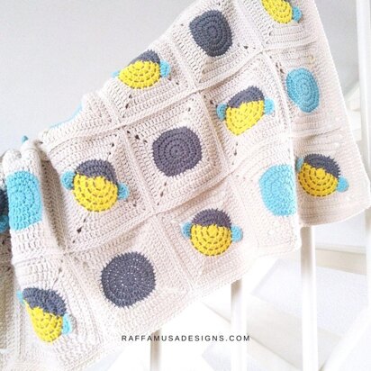 Bee Granny Square Blanket