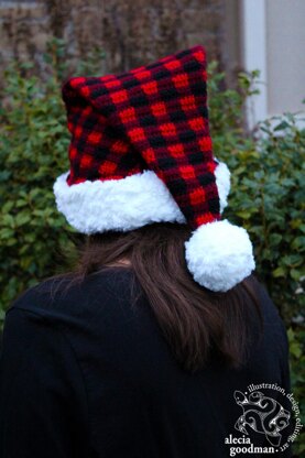 Holiday Plaid Santa Hat