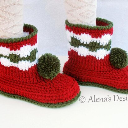 Christmas Children's Pom-Pom Boots