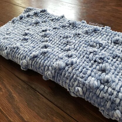 'All Bobbled Up' baby blanket