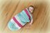 Mini Harlequin Baby Cocoon or Swaddle Sack