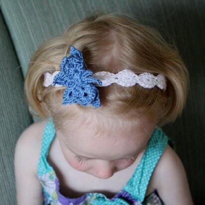 Shell Headband with Butterfly Pattern