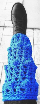 Bobble Blues Cowl Leg Warmers Set