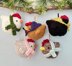 Crochet Chicken Christmas Ornaments