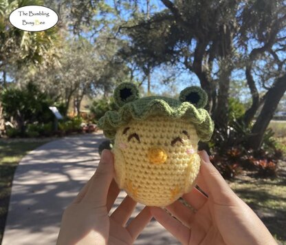 Chick With Frog Hat