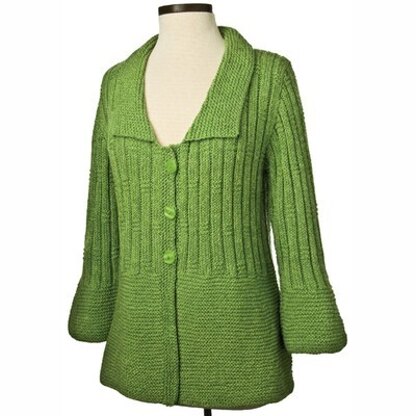 Garter and Rib Cardigan #183