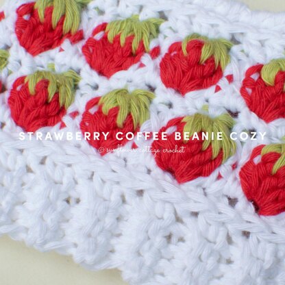 Strawberry Coffee Beanie Cozy