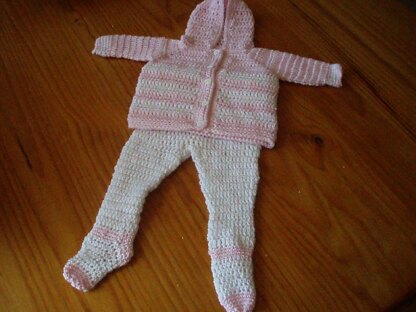 Footed Leggings and Hooded Sweater for Baby