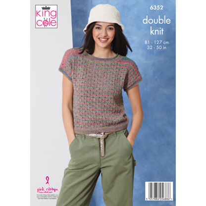 Tops knitted in King Cole Jamboree DK - P6352