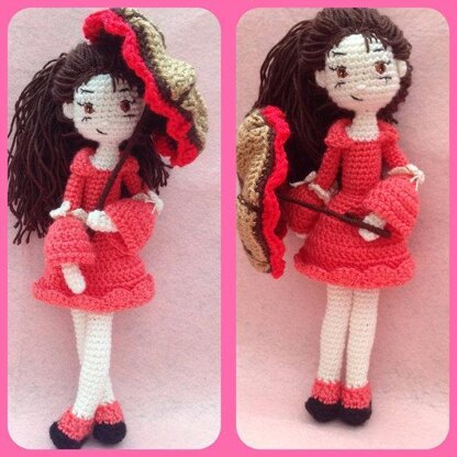 Amigurumi Girl With Umbrella - PDF Pattern