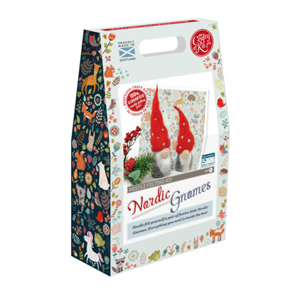 The Crafty Kit Company Nordic Gnomes Needle Felting Kit - 140 x 240 x 65mm (box)