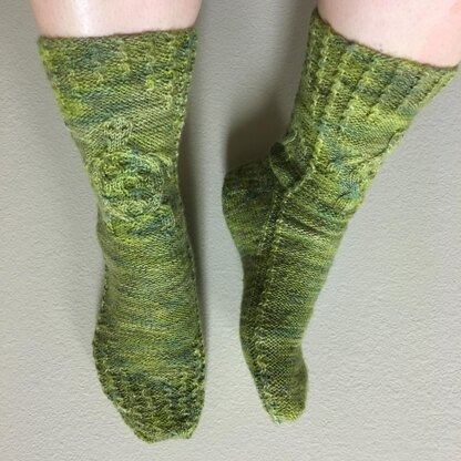 Cabled Sea Turtle Socks