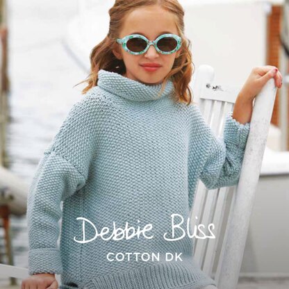Moss St Tunic - Sweater Knitting Pattern for Kids in Debbie Bliss Cotton DK by Debbie Bliss