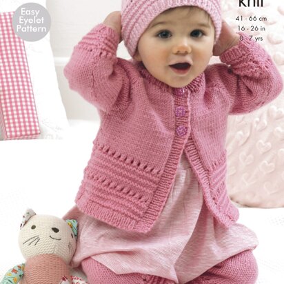 Coat, Hat & Leggings in King Cole Cherish DK & Cherished DK - 4195 - Downloadable PDF