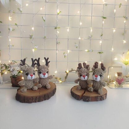 Handmade Reindeer Keychain, Fawn Keychain