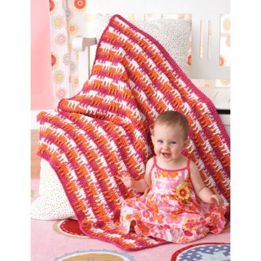 Bright Textures Blanket in Bernat Baby Coordinates Solids