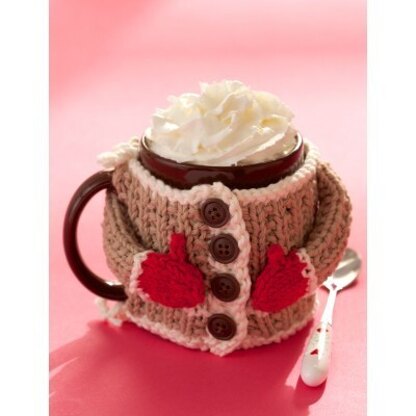 Hug Me Mug Cozy in Lily Sugar 'n Cream Solids