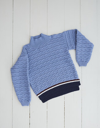 " Mija Chevron Jumper " -  Jumper Knitting Pattern For Women in MillaMia Naturally Soft Merino by MillaMia