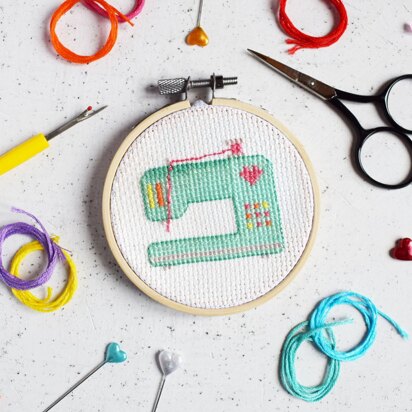The Make Arcade Mini Cross Stitch - Sewing Machine - 3in