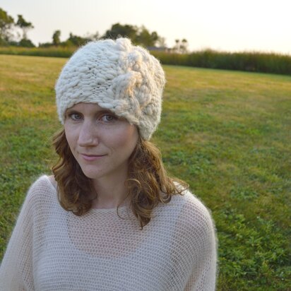 Cable Slouch Hat in Knit Collage Sister Yarn