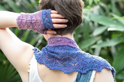 Demoiselle Cowl and Mitt set