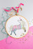 Hawthorn Handmade Unicorn Contemporary Printed Embroidery Kit - 15 x 15cm / 5.9 x 5.9in