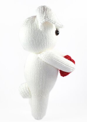 Valentine bunny rabbit knitting pattern 19038