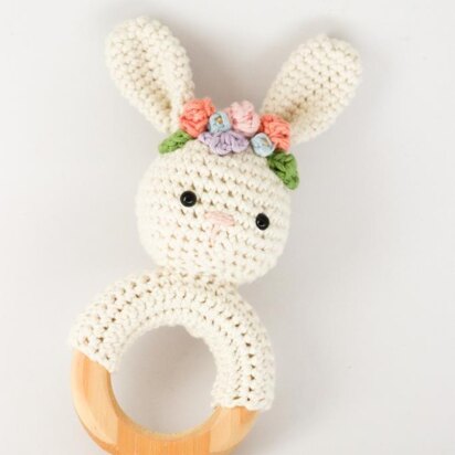 Spring bunny rattle