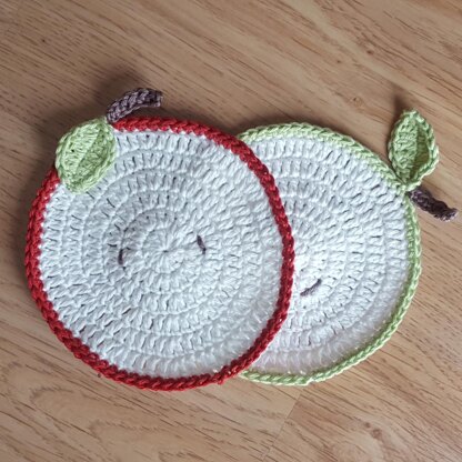 Apple slice coasters