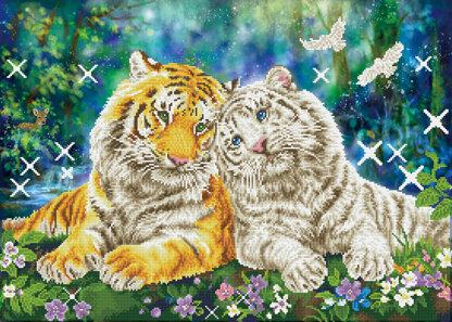 Diamond Dotz Tiger Smooch Diamond Painting Kit