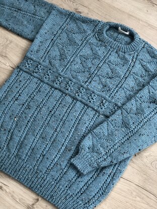 Westerwick Gansey Jumper Knitting pattern by Pat Menchini LoveCrafts