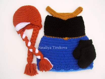 Anna Frozen Hat and Dress Outfit