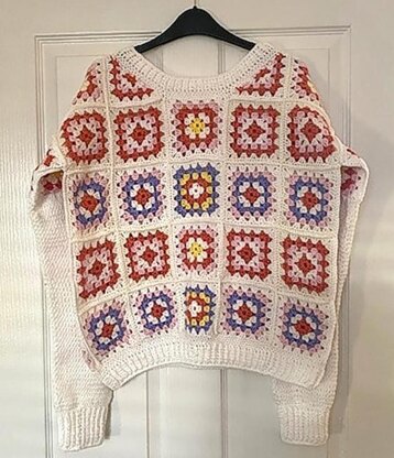 Granny Square Jumper Crochet Pattern