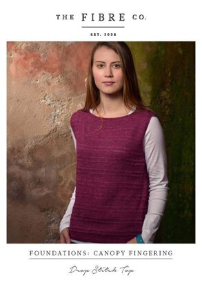 Drop Stitch Top in The Fibre Co. Canopy Fingering - Downloadable PDF