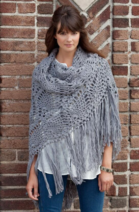 Sidewalk Shawl in Red Heart Soft Multis - LW4705 - Downloadable PDF